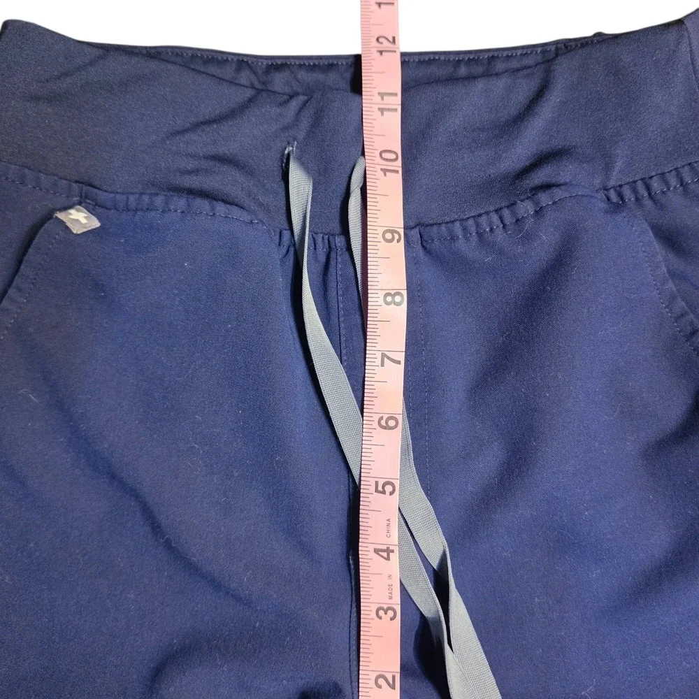 FIGS Zamora High Waisted Jogger Scrub Pant Navy Blue XS Tall Technical Coll‎